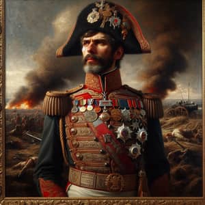 Russian General in Napoleonic Wars - Classical Portrait Depiction