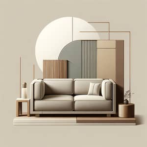 Modern Single Seater Sofa | Sleek Design with Earth Tone Color Scheme
