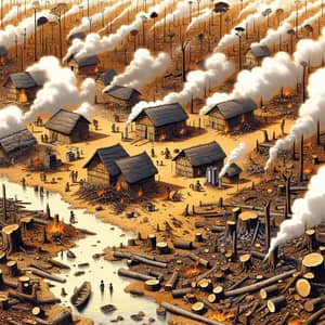 Africa Village Pollution: Effects of Wood Burning on Environment