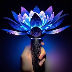 Unique Blue, Black & Purple Lightstick with Flower Design