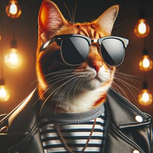 Stylish Cat with Cool Vibe
