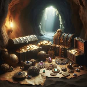 Ancient Treasure in Secret Cave: Gold Coins, Precious Jewels & Lost Treasures