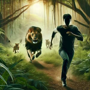 Thrilling Jungle Chase | Lion vs Vijay Simha Reddy Kancharla