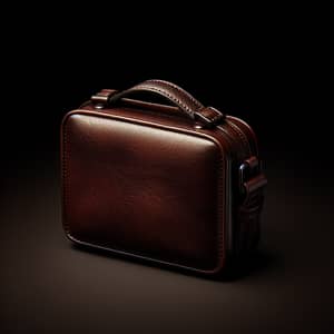 Elegant Women's Leather Bag in Lustrous Brown | Handheld Design