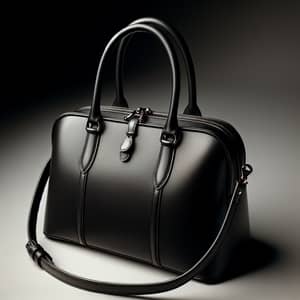 High-Quality Black Leather Women's Bag | Elegant & Sophisticated Design
