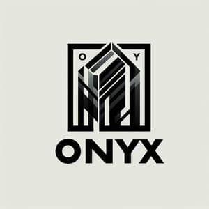 Minimalist Onyx Logo Design | Black & Grey Color Scheme