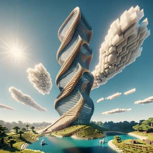 Curvy Minecraft Skyscraper - Modern Building Design