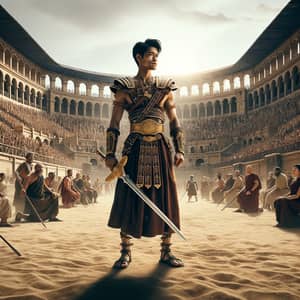 Burmese Warrior in Roman Gladiator Field