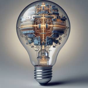 Innovative Light Bulb with Intricate Wiring Inside