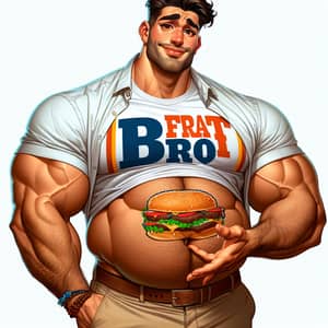 Young, Colossal & Strong Frat Bro in Realism Art Style