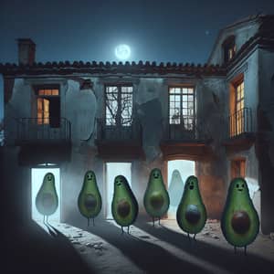 Avocado Ghosts Haunting Old House at Night | Mysterious Spirits
