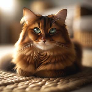 Beautiful Brown Colored Cat - Serene and Luxurious