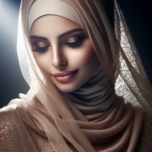 Elegant Middle-Eastern Woman with Flowing Hijab