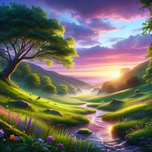 Tranquil Nature Scene for Digital Well-Being