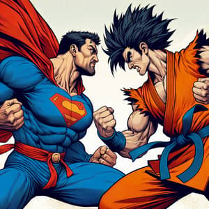 Super Man vs Goku: Epic Battle of Strong Characters