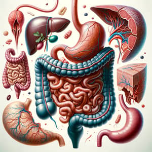 Detailed Human Digestive System Illustration
