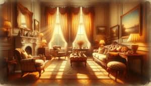 Cozy Vintage Living Room in Claude Monet Style | Fine Art Photography
