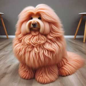 Unusual Peach Fluffy Dog | Vibrant and Unique Canine
