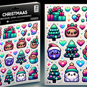 Colorful 'CUTE' Christmas Stickers for Teens and Young Adults
