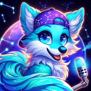 Aquamarine Fox Character for YouTube Channel