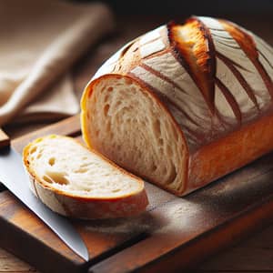 Freshly Baked Golden Brown Bread | Soft Warm Interior