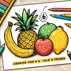Colorful Fruits Illustration for Children | Fun and Engaging Design
