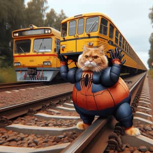 Adorable Orange Cat as Heroic Spider Cat: Realism & Aesthetics