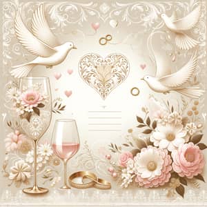 Elegant Wedding-Themed Invitation Background Design