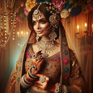 Whimsical Indian Bride with Diamond Jewellery | Traditional Wedding