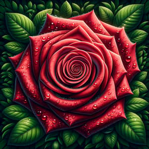 Luxurious Deep Red Rose in Full Bloom | Elegant Floral Beauty