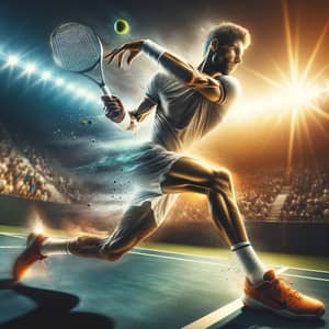 Dynamic Tennis Player in Action | Vibrant Sports Photography
