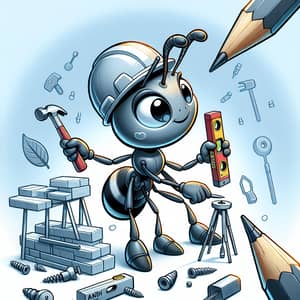 Cartoon Ant Builder: Industrious & Determined | Miniature Builder