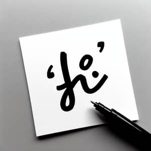 Handwritten 'Hi' Salutation on White Paper with Black Ink Pen