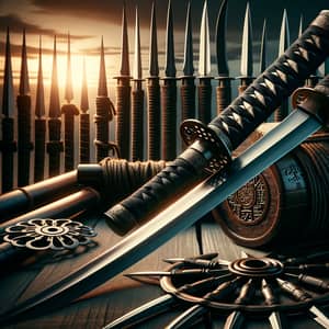 Samurai Katana, Spear, Shurikens & Kunai | Ancient Martial Arts Weapons