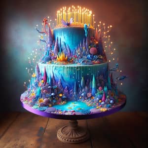 Whimsical Birthday Cake Inspired by Hinkaloo - Magical Landscape Design