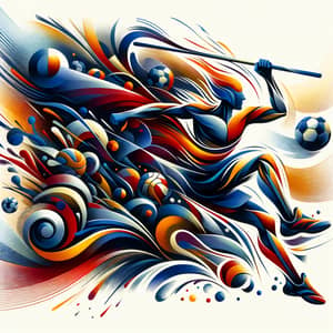 Soulful Sports Abstract Art - Dynamic & Vibrant Designs