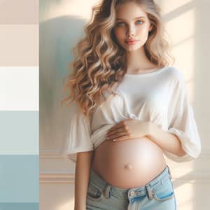 Teenage Pregnant Girl | Impending Motherhood Serenity