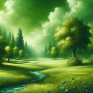 Serenity in Green: Enchanting Landscape of Verdant Beauty