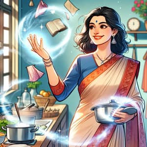 Magical South Asian Woman Enchanting Everyday Life | Website Name