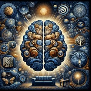 Blue and Gold Psychology: Symbolic Human Brain Design