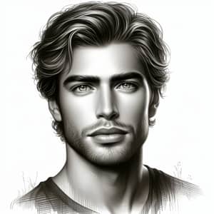 Realistic Portrait of Handsome Australian Male