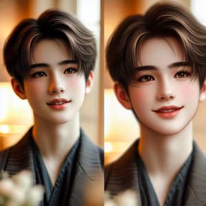 Detailed Portrait of Handsome Korean Boy