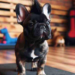 Short-Haired French Bulldog with Long Tuft of Hair