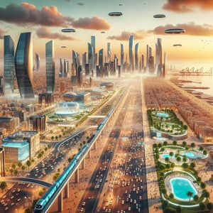 Future Cityscape of Dammam 2030: Modern Architecture & Smart Parks