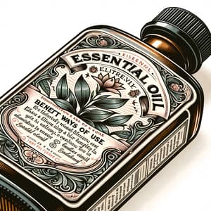 Elegant [Essential Oil] Label with Plant Illustration