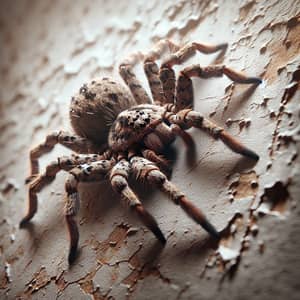 Spider Crawling on Wall - Stunning Image