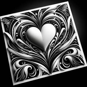 Elegant Black and White Valentine Design | Noir Aesthetic