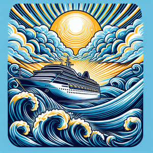 Vibrant Cruise Ship T-Shirt Design for Adventure & Relaxation