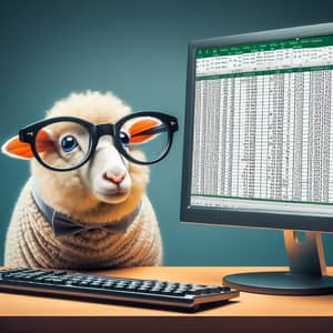 Nerdy Sheep Analyzing Complex Excel Sheet | PC Scene