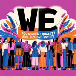 WE for Gender Equality and Inclusive Society Poster